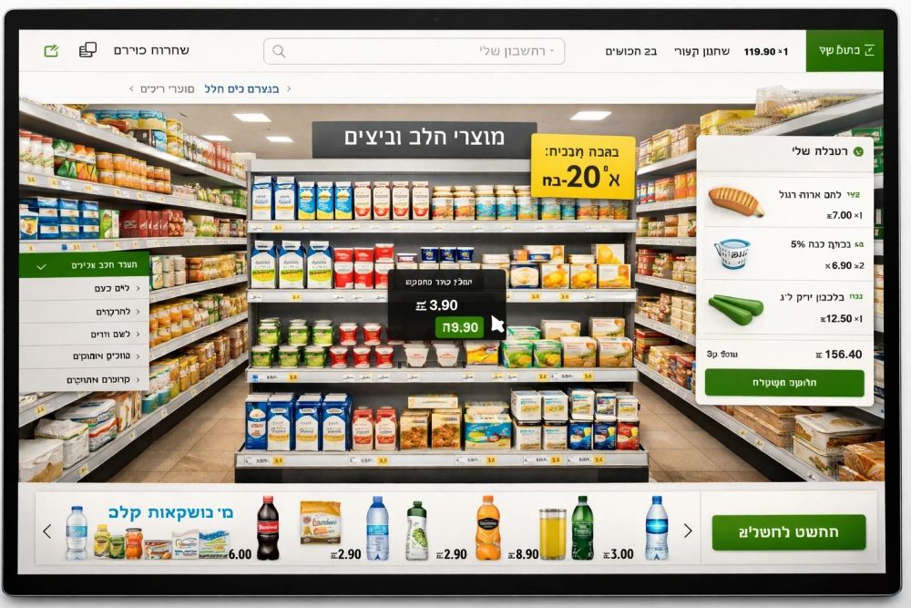 Digital commerce transformation with virtual shelf and predictive basket